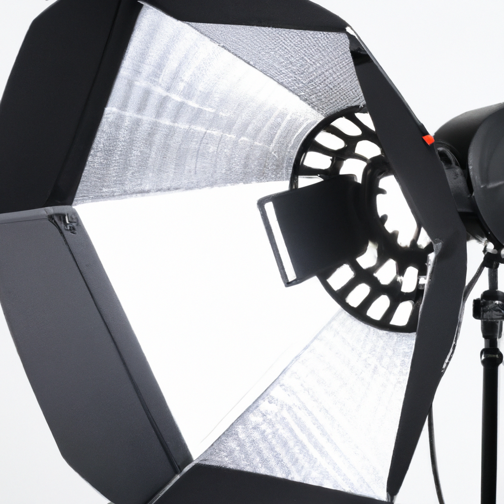 Detalle de softbox en estudio
